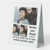 Plaque De Table Dîner de répétition mariage personnalisé 3 Collage (Recto)