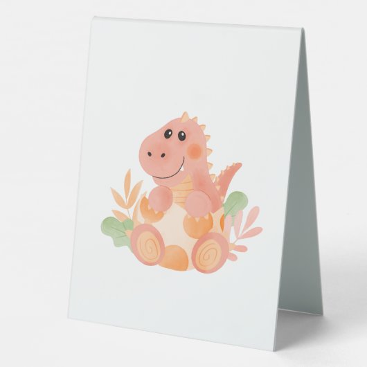 Plaque De Table Dinosaur La taille est maman ventre Tableau (Verso)