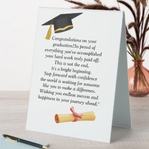 Plaque De Table Diplôme Conception universelle pour tous les âges 