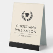 Plaque De Table Diplôme d'études scolaires et collégiales personna (Recto)