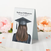 Plaque De Table Diplômée moderne personnalisée Femme Diplômée (In SItu (Mariage))