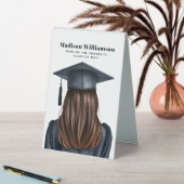 Plaque De Table Diplômée moderne personnalisée Femme Diplômée (En SItu (Tableau))