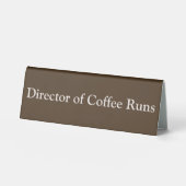 Plaque De Table Directeur des Courses de Café Drôle de Bureau Marr (Recto)