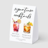 Plaque De Table Dirty Shirley Bourbon Smash Signature Cocktails (Verso)