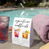 Plaque De Table Dirty Shirley Bourbon Smash Signature Cocktails (InVersositu (sur table))