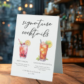 Plaque De Table Dirty Shirley Long Island Signature Cocktails Menu