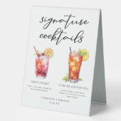 Plaque De Table Dirty Shirley Long Island Signature Cocktails Menu (Recto)