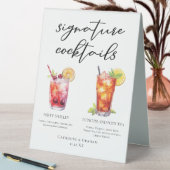 Plaque De Table Dirty Shirley Long Island Signature Cocktails Menu (En SItu (Tableau))