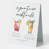 Plaque De Table Dirty Shirley Piña Colada Signature Cocktails Menu (Recto)
