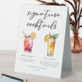 Plaque De Table Dirty Shirley Piña Colada Signature Cocktails Menu (En SItu (Tableau))
