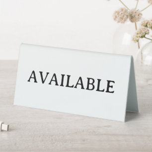 Plaque De Table DISPONIBLE   Présentoir de table en plastique 6" X