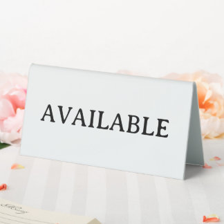 Plaque De Table DISPONIBLE | Présentoir de table en plastique 6" X