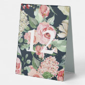 Plaque De Table disposition de sièges à fleurs clair de lune (Verso)