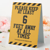 Plaque De Table Distances sociales de six pieds (In SItu (Mariage))