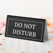 Plaque De Table DO NOT DISTURB | Plastic 6" X 3" Table Tent Sign (In SItu (Mariage))
