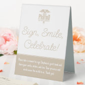 Plaque De Table Docteur en pharmacie PharmD livre d'or (In SItu (Mariage))