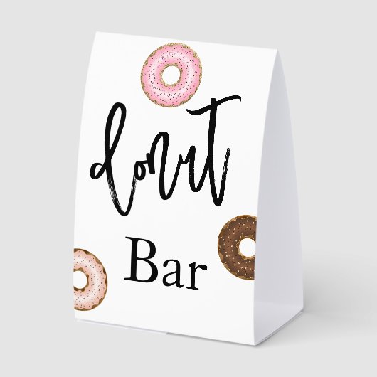 Plaque De Table Donut bar wedding  (Recto)
