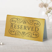 Plaque De Table Doré || Symbole de la tente de table réservée au r (En SItu (Tableau))