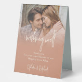 Plaque De Table Double Tone Reversible Photo Wing bien Mariage (Recto)