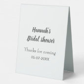 Plaque De Table douche de mariée ajouter nom date année merci d'êt (Verso)