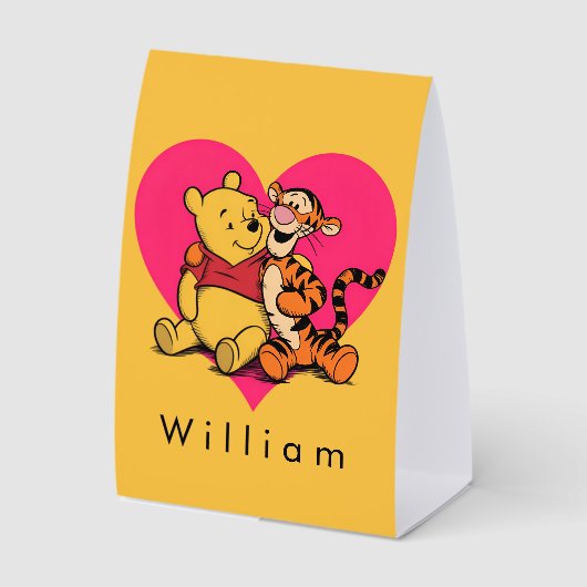 Plaque De Table Doux Winnie l'ourson et Tigger (Recto)