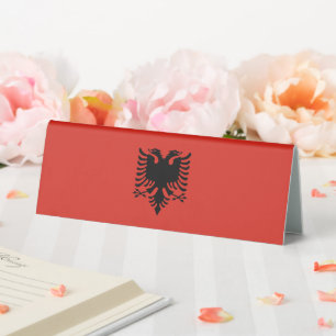 Plaque De Table Drapeau albanais