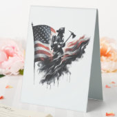 Plaque De Table Drapeau américain. Pompier (In SItu (Mariage))