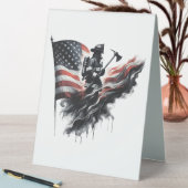 Plaque De Table Drapeau américain. Pompier (En SItu (Tableau))