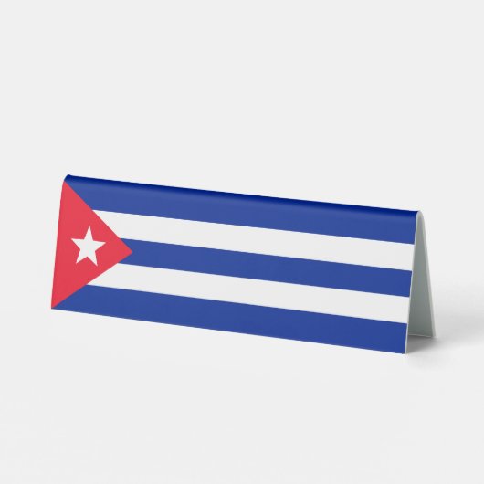 Plaque De Table Drapeau Cuba (Verso)