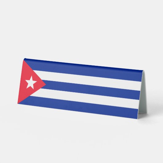 Plaque De Table Drapeau Cuba (Recto)