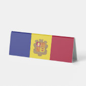 Plaque De Table drapeau d'Andorre (Verso)