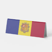 Plaque De Table drapeau d'Andorre (Recto)