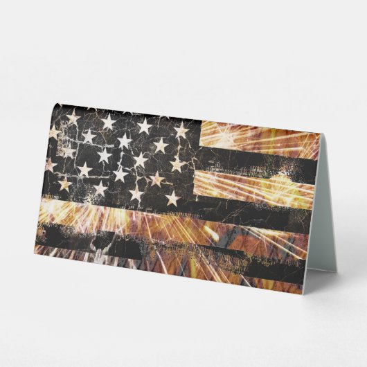 Plaque De Table Drapeau de construction industrielle (Verso)