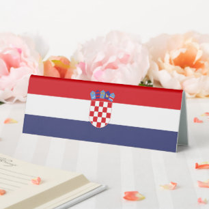 Plaque De Table Drapeau de Croatie