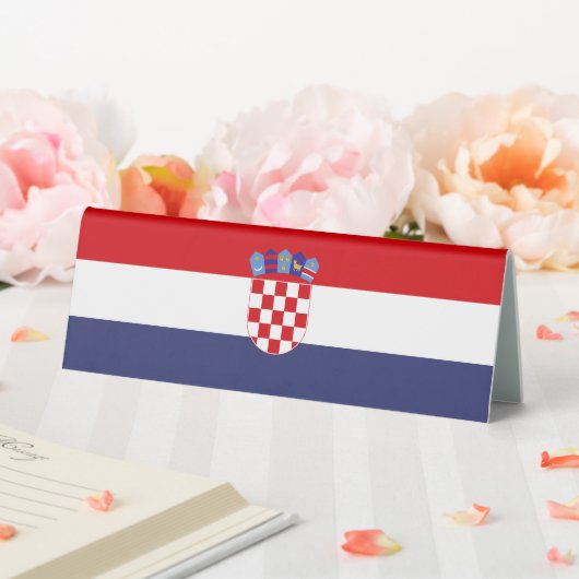 Plaque De Table Drapeau de Croatie (In SItu (Mariage))