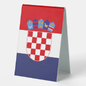 Plaque De Table Drapeau de Croatie (Verso)