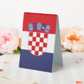 Plaque De Table Drapeau de Croatie (In SItu (Mariage))