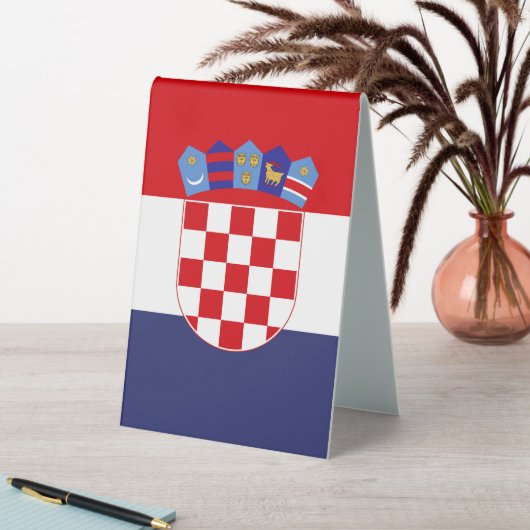 Plaque De Table Drapeau de Croatie (En SItu (Tableau))