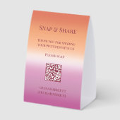 Plaque De Table drapeau de fierté de mariage lesbien dégradé à cli (Verso)