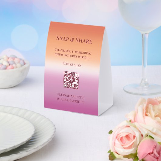 Plaque De Table drapeau de fierté de mariage lesbien dégradé à cli (Insitu (mariage))