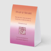 Plaque De Table drapeau de fierté de mariage lesbien dégradé à cli (Recto)