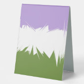 Plaque De Table Drapeau de fierté Genderqueer abstrait ZigZag épic (Recto)