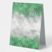 Plaque De Table Drapeau de fierté grisromantique abstrait ondulé t (Verso)