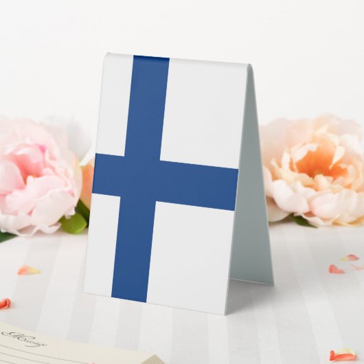 Plaque De Table Drapeau de Finlande (In SItu (Mariage))