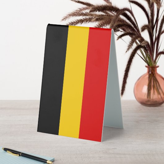 Plaque De Table Drapeau de la Belgique (En SItu (Tableau))