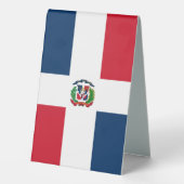 Plaque De Table Drapeau de la République Dominicaine (Verso)