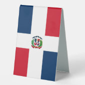 Plaque De Table Drapeau de la République Dominicaine (Recto)