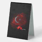Plaque De Table Drapeau de la Turquie (Verso)