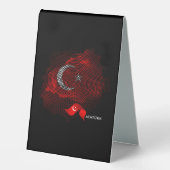 Plaque De Table Drapeau de la Turquie (Recto)