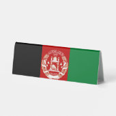 Plaque De Table Drapeau de l'Afghanistan (Verso)